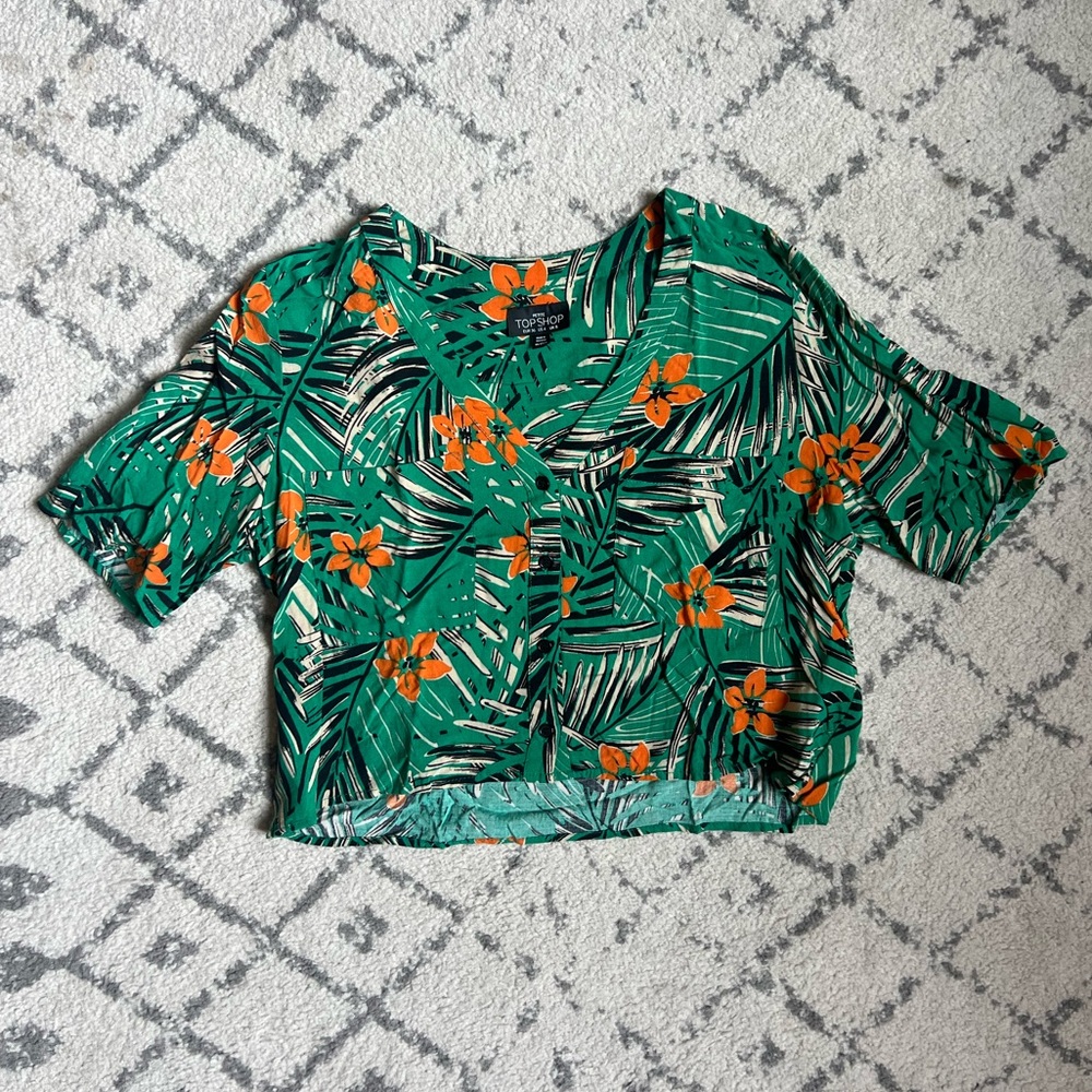 Cropped Topshop Hawaiian Shirt